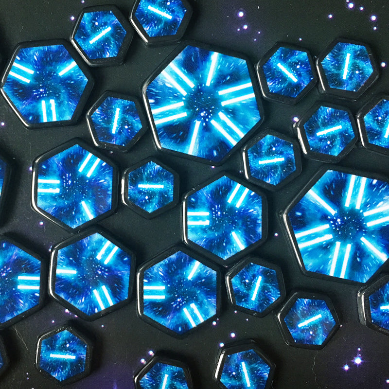 GeekUp Bit Set: Race/Roll for the Galaxy, Jump Drive, or New Frontiers for use with the board game Jump Drive, New Frontiers, Race for the Galaxy, REORDER, Roll for the Galaxy, sold at the BoardGameGeek Store